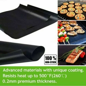 3X Heavy Duty OVEN LINER Sheet Mat Non Stick Reusable BBQ Cooker UK - Picture 1 of 11