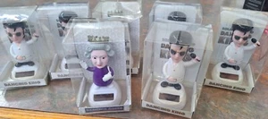 Lot of 7 Solar Powered Waving Queen Elizabeth & Dancing Elvis Ornaments - Picture 1 of 8