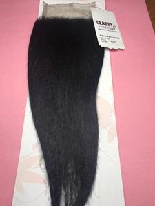 Elegante Natural 100% Virgen Brasileño Remy_4""X4"_Encaje_Cierre_Recto_10"_#1 - Imagen 1 de 5