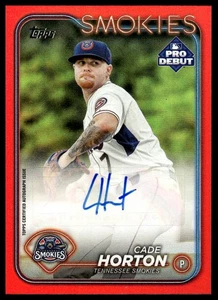 2024 Topps Pro Debutto #PD-74 Cade Horton Autografi Rosso #/10 - Foto 1 di 2
