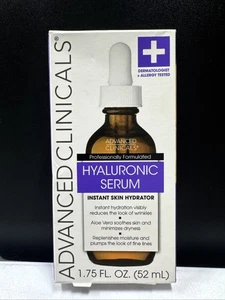 Suero de ácido hialurónico Advanced Clinicals hidratante instantáneo para la piel 1,75 fl oz (52 ml) - Imagen 1 de 8