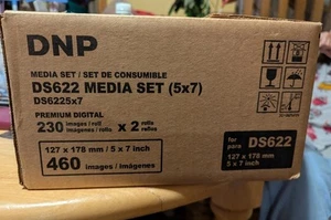 Neu DNP DS622 Medien Set 5x7 Farbstoff Sublimation Kit 230 Bilder x 2 Rollen 460 Bilder - Bild 1 von 5