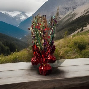 Amscan Centerpiece For Party Tables Lot 3 Red Foil - Picture 1 of 3