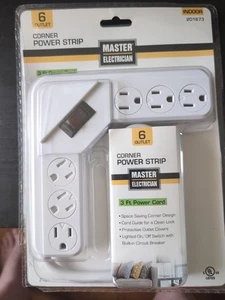Tira de alimentación de esquina Master Electrician con 6 tomas de corriente - Imagen 1 de 2