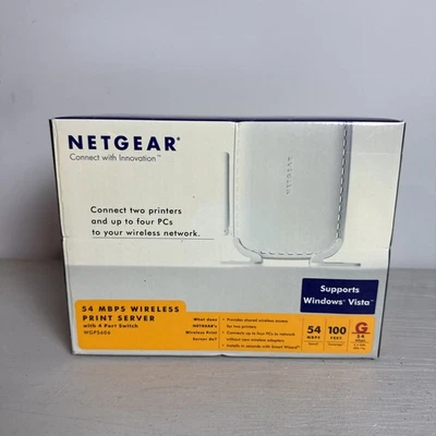 Netgear WGPS606 54 MBPS Wireless For 2 Printers Server 4 Port Switch Open Box - Image 1 of 4