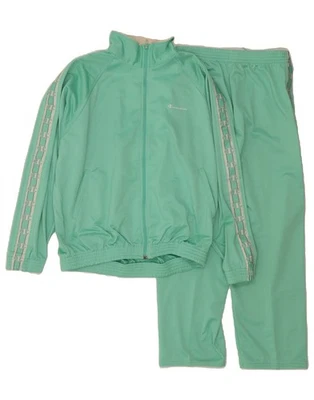 CHAMPION Womens Graphic Full Tracksuit UK 16 Large Turquoise Polyester HR14 - Image 1 of 4