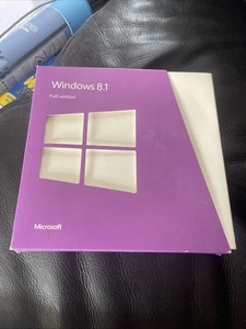 Microsoft Windows 8.1 version complète PC en boîte 32 64 bits, violet - Photo 1/6
