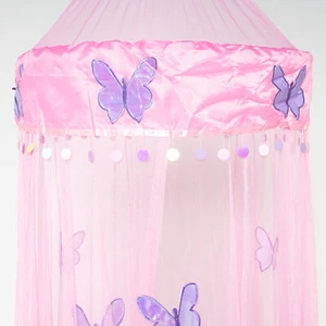OctoRose hoop with butterfly bed canopy mosquito net fit all size bed many color - Picture 1 of 7