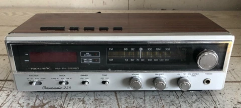 Vintage Realistic AM/FM Chronomatic 225 Radio Alarm Clock Model 12-1532 Parts Cover
