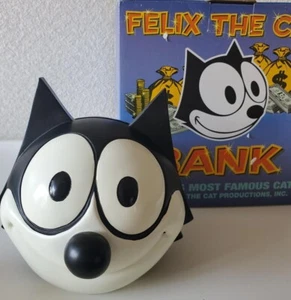 ¡NUEVO! ¡Vintage! Caja de alcancía pequeña de cerámica Felix The Cat 2006 JAPÓN F/S - Imagen 1 de 4