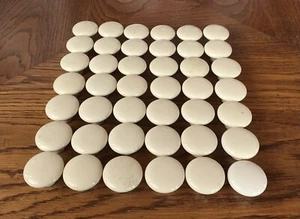 Ceramic Cabinet Door Knobs Round Porcelain Drawer Pull Handles Hardware Lot of 6 - Picture 1 of 9
