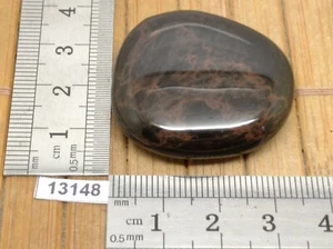 OBSIDIENNE BRONZE pierre plate RARE & SUPERBE QUALITE lithotherapie reiki galet - Picture 1 of 2