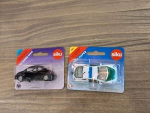 Siku VW Volkswagen Beetle #1097 & Beattle Police Car Die Cast Polizei - Picture 1 of 5