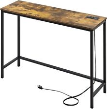 Lifewit 39.4” Console Entryway Table with 2 Power Outlets and 2 USB Ports,Indust