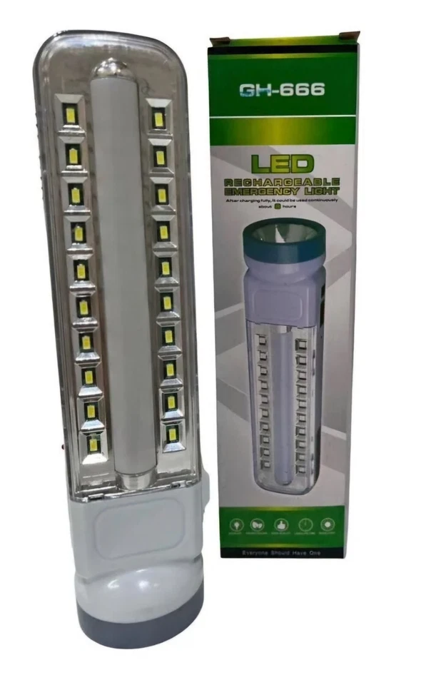LED Solar Panel lamp Light Rechargeable GH6661 AA battery 80,000 HOURS Emergency - Image 1 of 1