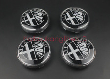 4pcs 60mm Alfa Romeo Black Wheel Center Caps Hubcaps Rim Caps Emblems Badges