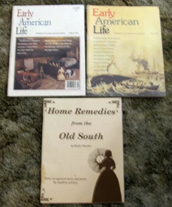 Lot 3 Books Magazines: Early American Life 1978 Home Remedies from the Old South - Picture 1 of 1