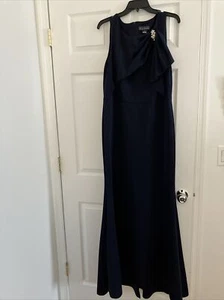Jessica Howard Navy Evening Gown Maxi Dress Size 16 - NWOT - Picture 1 of 4