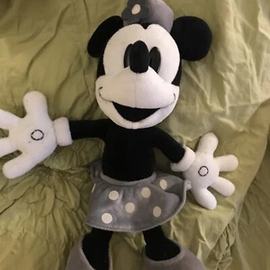 Monochrome Minnie Mouse Disney Parks Plush - 10” - Picture 1 of 5