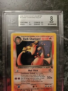 Dark Charizard 4/82 Holo seltene Team Rakete Pokémon Karte WOTC BGS 8 NM-MT! WIRL! - Bild 1 von 2