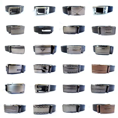 Мужской черный металлический автоматический щелчок замок храповик пряжка платье повседневный ремень для гольфа  - Изображение 1 из 3