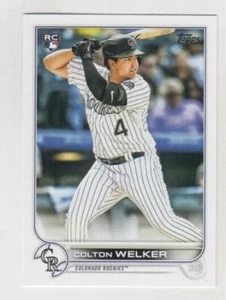 (12) Colton Welker 2022 TOPPS SERIES 2 ROOKIE CARD LOT #480 COLORADO ROCKIES - Picture 1 of 1
