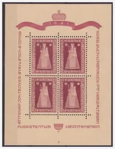 LIECHTENSTEIN 1941 - MADONNA VON DUX - POSTFRISCH ** POSTFRISCH - Bild 1 von 2
