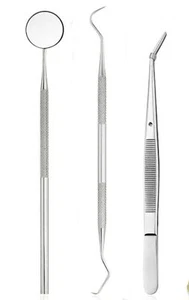 BCM ( RW02301 ) 3pc/set, Dental Mirror Stainless Steel Dentist Prepared Tool Set - Picture 1 of 2