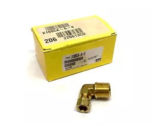 Parker 169CA-6-8 Brass Compression Elbow Fitting 3/8" Tube OD x 1/2" NPT 10-PACK - Picture 1 of 6