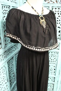 Black Summer Embellished Off the Shoulder Jumpsuit #10 - Picture 1 of 5