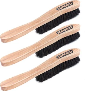Superio Hat Brush Horsehair Bristles, Solid Wood Durable Felt Hat Brush (3 Pack) - Picture 1 of 7