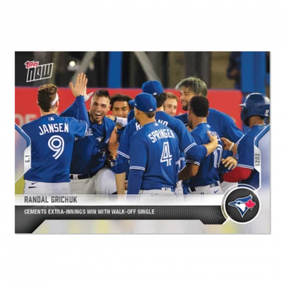 Presale 2021 Topps NOW Randal Grichuk #160 ~ Toronto Blue Jays ~ PR 302 - Image 1 of 2