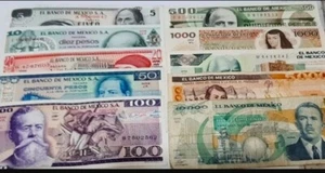 Mexico 10 Bank note AA, 8 in mint and 2 used condition - Picture 1 of 3