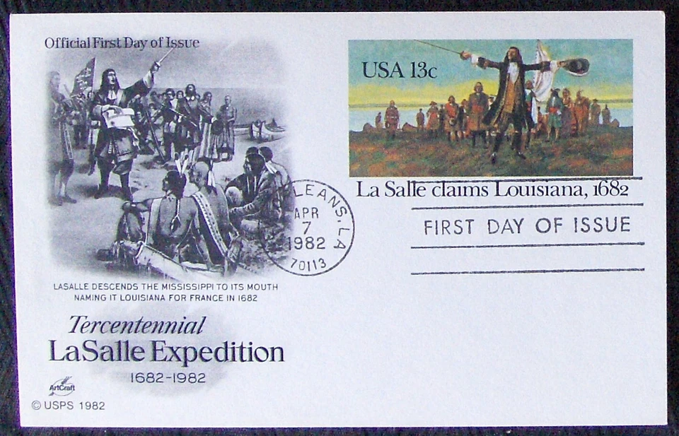US FDC LaSalle Expedition Louisiana 1982 - Image 1 of 1