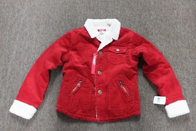 JAQUETA DE VELUDO VERMELHO Meninas Bongo Casaco Ovelha Casual Meninas Outono Elegante Escola NOVO - Imagem 1 de 2