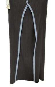 ISSEY MIAKE PLEATED SKIRT LONG GRAY BLUE BERGDORF GOODMAN Size 2 NEW WITH TAGS - Picture 1 of 10