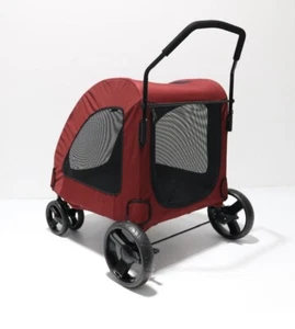 Dog Puppy Push Cart Carrier Large Pet Wagon Jogger Running Off-Road 4 Wheel Red - Picture 1 of 6