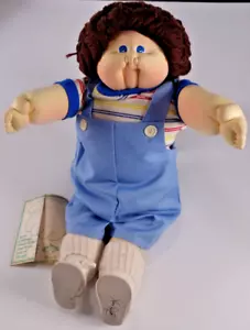 Vintage 1983 Cabbage Patch Kids Doll girl Little People soft sculpture overalls - Picture 1 of 9