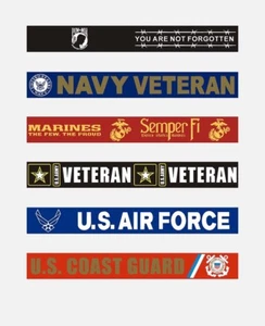 2x US MILITARY BRANCHES YOU PICK. Silikonarmband 1 Zoll breit, aus Veteranenbesitz - Bild 1 von 62