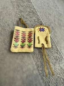 American Girl 18"  Doll Kaya' indian Cornhusk Bag and Belt Pouch Excellent Cond - Picture 1 of 2