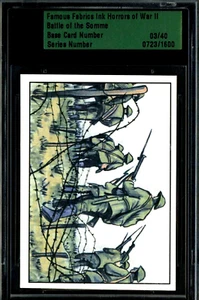 Famous Fabrics Ink Horrors Of War II Battle Of The Somme 3/40 & bonus cards - Picture 1 of 1