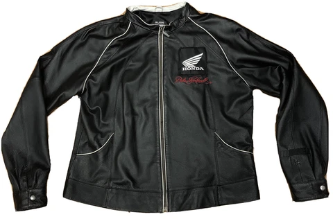 NASCAR Honda Woman XL Biker Wilson Leather Jacket Chase Authentic Dale Earnhardt Cover