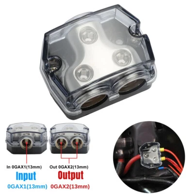 Car Audio System Wiring Block 1 Way In 2 Ways Out Zinc Alloy - Image 1 of 4