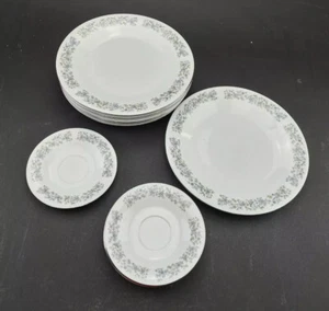 Dynasty Fine China Elegance 6er Set 10,5"" Essteller und 6 6"" Teetassenuntertassen - Bild 1 von 10