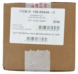 Pokemon SV5 Fuerzas Temporales Paquete de 3 Estuche Blister (24 Blisters) ¡SELLADO DE FÁBRICA! - Imagen 1 de 2