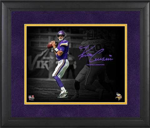Kirk Cousins Minnesota Vikings Frmd 11" x 14" Spotlight Photo - Facsimile Sig Cover