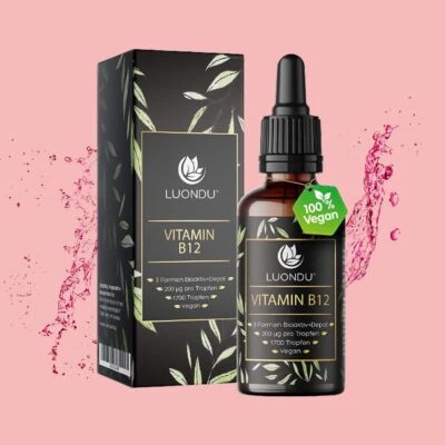 VITAMIN B12 TROPFEN hochdosiert Methylcobalamin & Adenosylcobalamin 1700 Tropfen - Bild 1 von 4