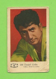 1962 Dutch Gum Card Star Bilder B #188 Daniel Gelin