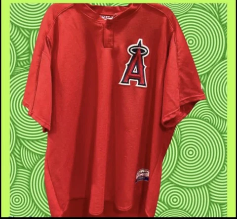 ANGELS JERSEY MAJESTIC 2X Plus Size Authentic Anaheim Los Angeles Mlb Baseball Cover