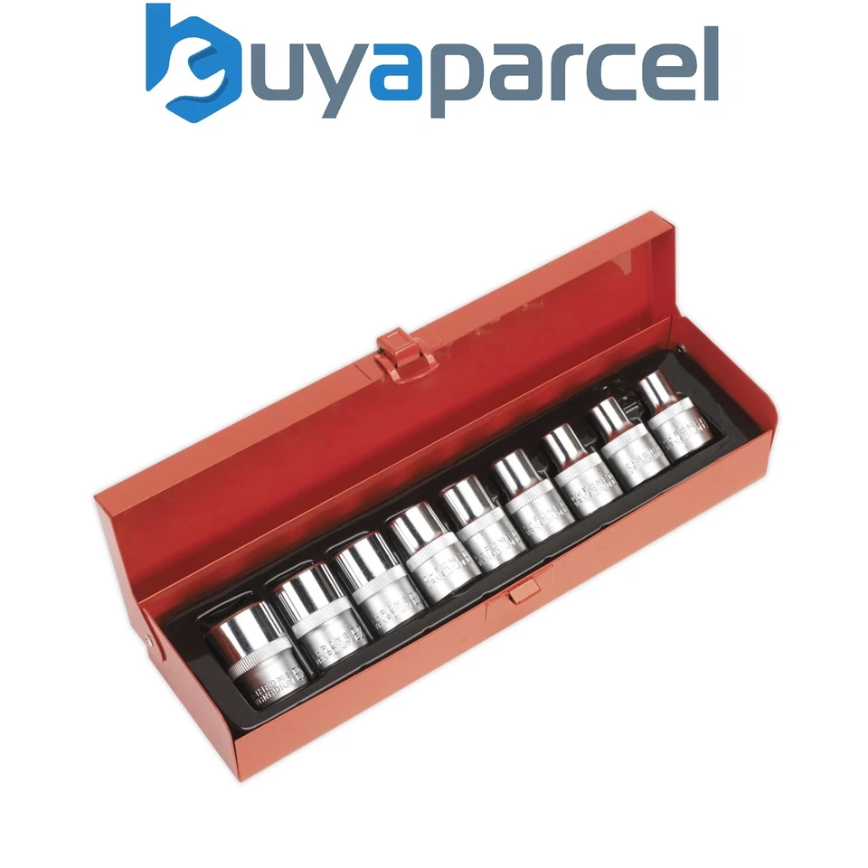 Sealey Trx-star Female Socket Set 9pc 1/2sq Drive E10-e24 AK230 Premier Hand to